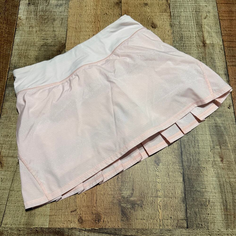 Lululemon Women's Blush Quartz Pink Pace Setter Skort Skirt Sz 2 Run Athletic